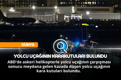 YOLCU UÇAĞININ KARAKUTULARI BULUNDU