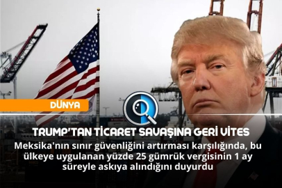 TRUMP'TAN TİCARET SAVAŞINA GERİ VİTES