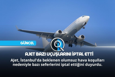 AJET BAZI UÇUŞLARINI İPTAL ETTİ
