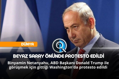 BEYAZ SARAY ÖNÜNDE PROTESTO EDİLDİ