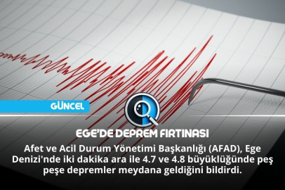EGE’DE DEPREM FIRTINASI