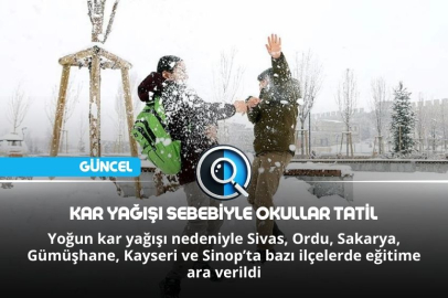 KAR YAĞIŞI SEBEBİYLE OKULLAR TATİL