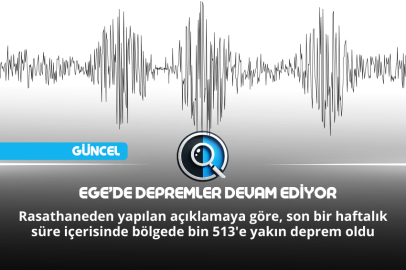 EGE'DE DEPREMLER DEVAM EDİYOR