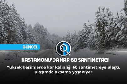 KASTAMONU'DA KAR 60 SANTİMETRE!