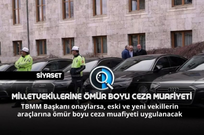 MİLLETVEKİLLERİNE ÖMÜR BOYU CEZA MUAFİYETİ