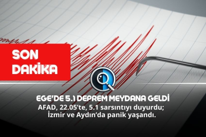 EGE'DE 5.1 DEPREM MEYDANA GELDİ