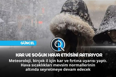KAR VE SOĞUK HAVA ETKİSİNİ ARTIRIYOR