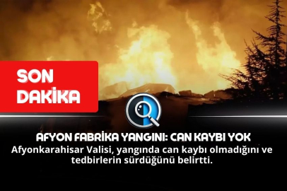 AFYON FABRİKA YANGINI: CAN KAYBI YOK