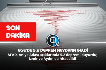 EGE'DE 5.2 DEPREM MEYDANA GELDİ