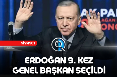 ERDOĞAN 9. KEZ GENEL BAŞKAN SEÇİLDİ