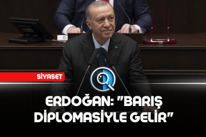 ERDOĞAN: "BARIŞ DİPLOMASİYLE GELİR"