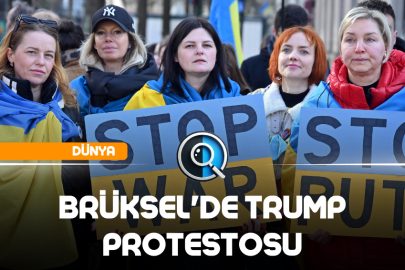 BRÜKSEL'DE TRUMP PROTESTOSU