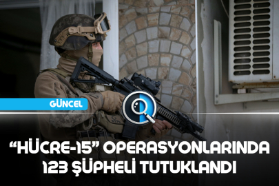 “HÜCRE-15” OPERASYONLARINDA 123 ŞÜPHELİ TUTUKLANDI