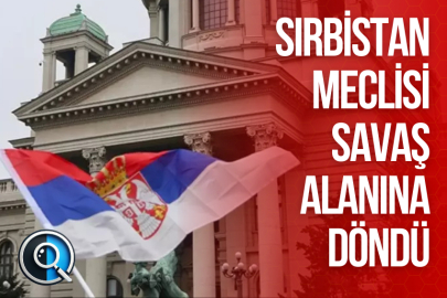 SIRBİSTAN MECLİSİ SAVAŞ ALANINA DÖNDÜ