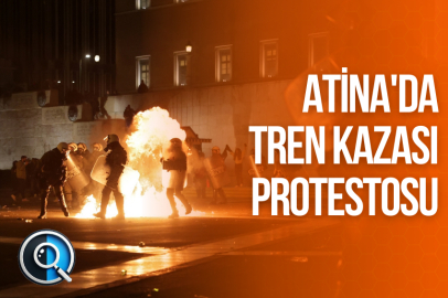 ATİNA'DA TREN KAZASI PROTESTOSU
