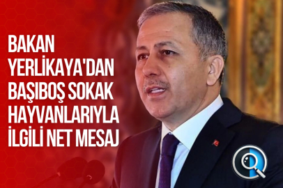 BAKAN YERLİKAYA'DAN BAŞIBOŞ SOKAK HAYVANLARIYLA İLGİLİ NET MESAJ