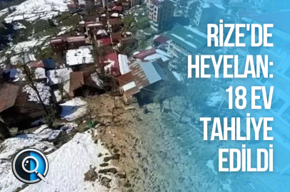 RİZE'DE HEYELAN: 18 EV TAHLİYE EDİLDİ