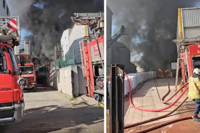 TUZLA'DA FABRİKADA YANGIN